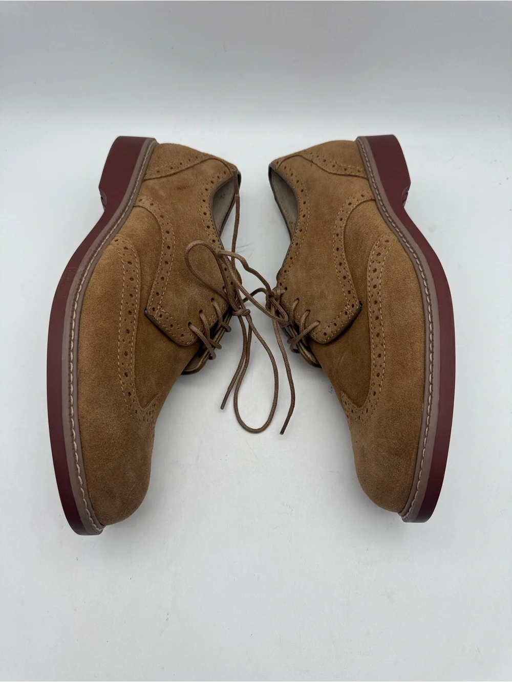 BRAND NEW GH Bass Pasadena Suede Oxford Shoes Tan Brown Men’s Size 9.5 M